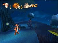 une photo d'Ã©cran de Winnie l Ourson - La chasse au miel de Tigrou sur Sony Playstation
